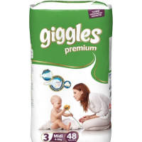 Подгузник Giggles Premium Midi 4-9 кг 48 шт (8680131201594)