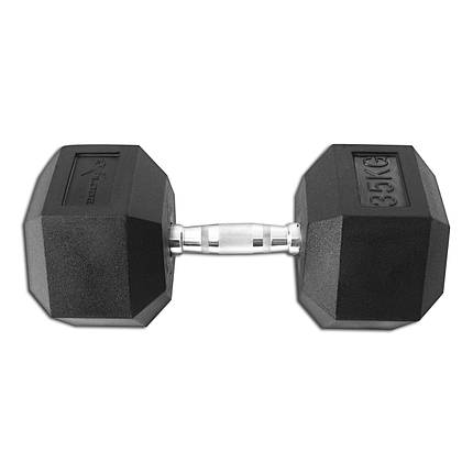 Гантель гексагональна гумова Explode PD-108-35 35 кг, фото 1