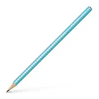 Карандаш чернографитный Sparkle Pearl turquoise Faber-Castell (B, трехгран. корп. бирюзовый) 118205