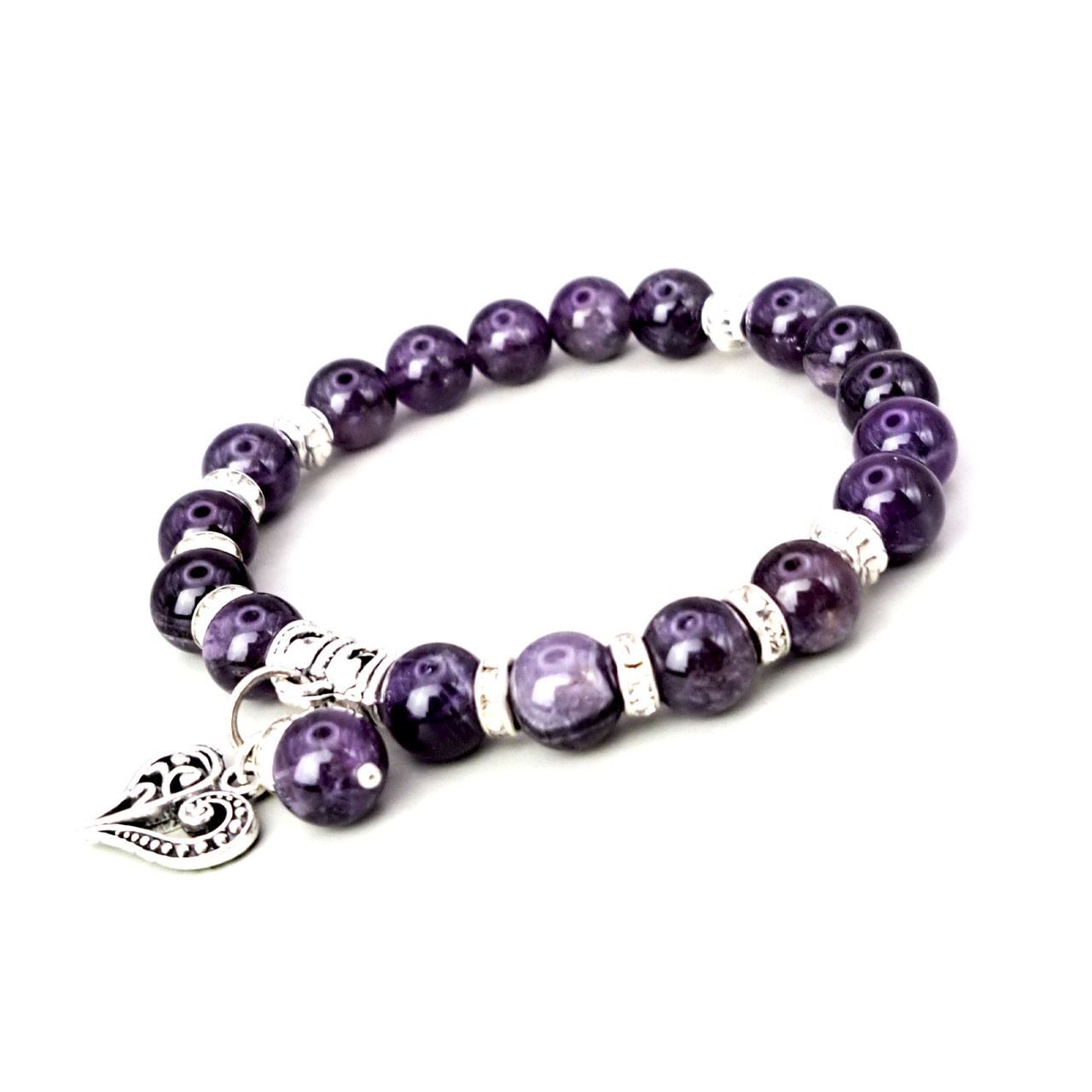 МІСЯЦЬ, аметист. Браслет із натурального каменю, фото 1