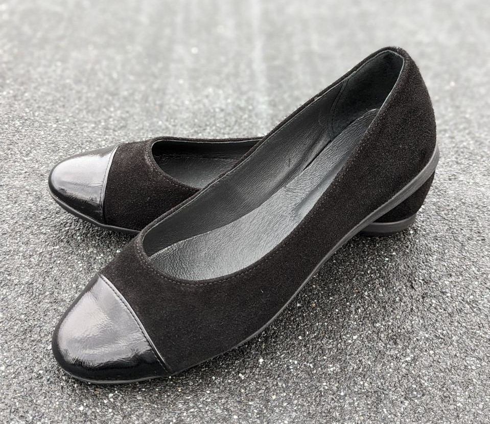 STTOPA Розміри 43-28,5 см. Балетки туфлі великих розмірів із натуральної шкіри. 162-4044 Чорні, фото 1