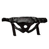 Трусики для страпону Universal Love Rider Platinum Harness, шкірозамінник, чорні kitty.in.ua, фото 6