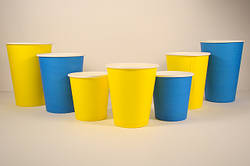 Стакан паперовий Жовтий та Синій