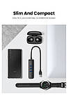 USB-хаб Ugreen USB 3.0 hub 4 порти + Type C 1.5 м Black (CM456), фото 5