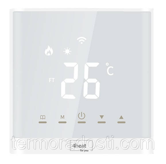 Сенсорний програматор з WiFi для теплої підлоги 4HEAT AE667