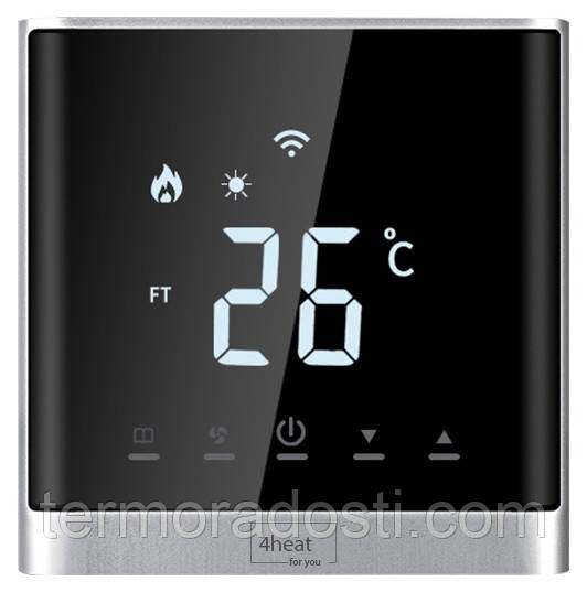Wi-Fi терморегулятор до теплої підлоги 4HEAT AE-668 | Срібло