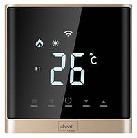 Wi-Fi терморегулятор до теплої підлоги 4HEAT AE-668 | Золото