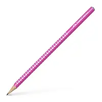 Карандаш чернографитный Sparkle Pearl pink Faber-Castell (B, трехгран. корп. темно-розовый) 118212