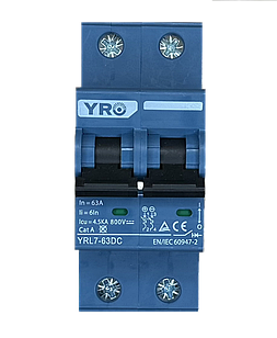 Автоматичний вимикач YRO YRL7-63DC 63А