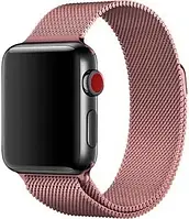 Ремешок металлический миланская петля для Apple Watch 38mm/40mm Series 1/2/3/4 розовый pink