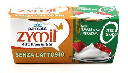 Безлактозний йогурт клубніка-гранат Parmalat 2х125мл