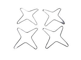 Підставка під гаряче металева Зірка з нержавійки в наборі 4 штуки D 14 cm