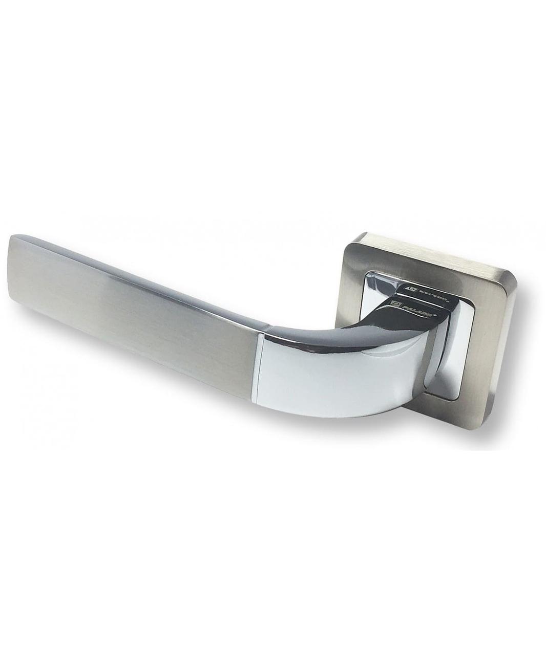 PALADII ручка розет алюміній квадратна AL ЕДІТ SN/CP сатен/хром, фото 1