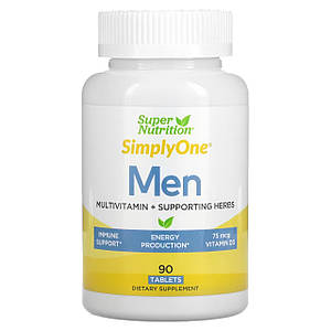 Вітаміни для чоловіків Super Nutrition SimplyOne Men's Multivitamin + Supporting Herbs 90 таб.