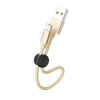 Кабель Hoco X35 Pisces Cable USB to MicroUSB 2,4A 0,25m Gold