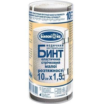 Бинт еластичний стрічковий малої розтяжності, 10 см х 1.5 м