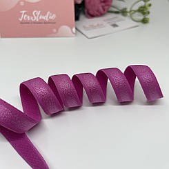 Бретель яскрава барбі (рожева) з глянсовою смугою 15 мм.