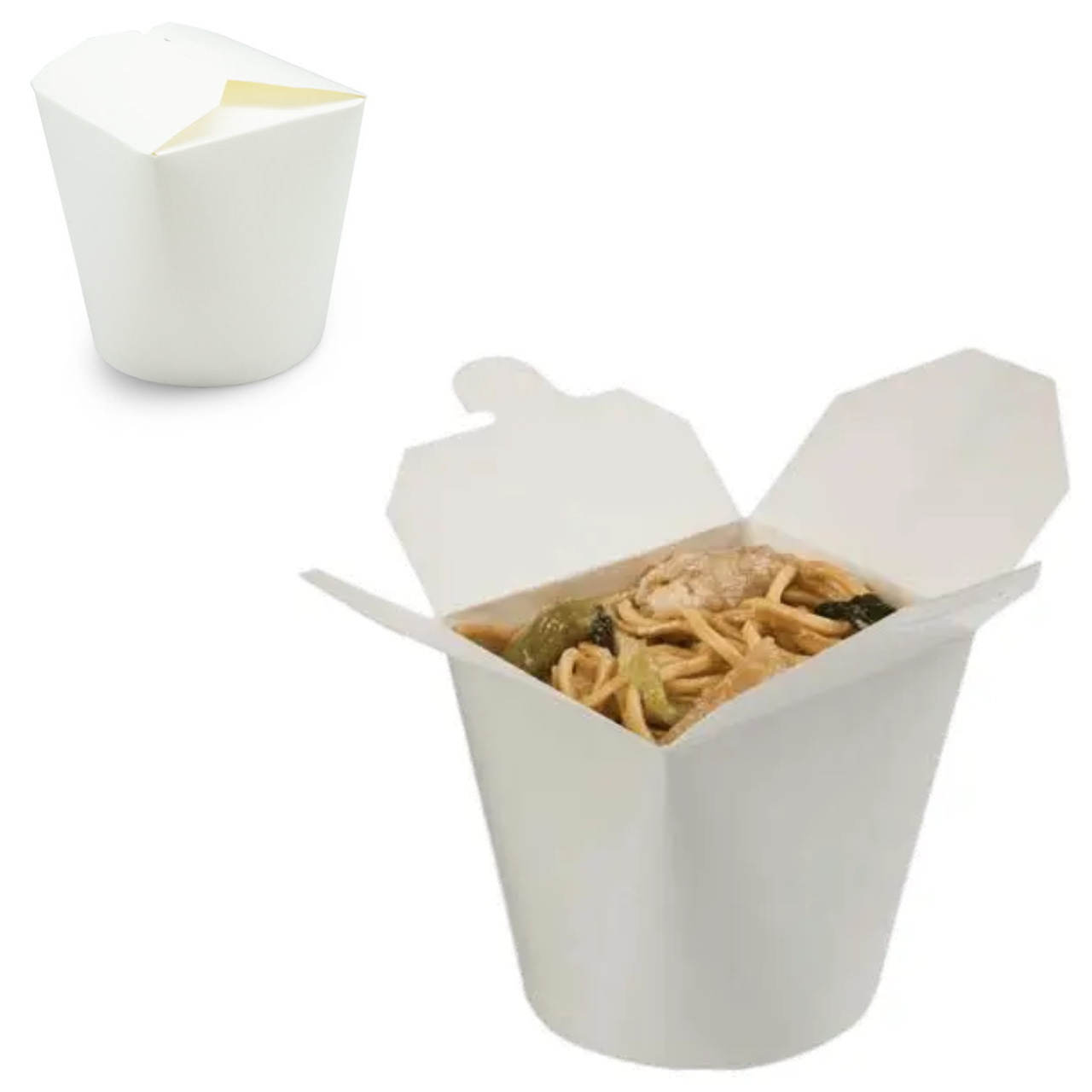 Коробки для локшини wok упаковка 1200 мл 100 шт коробка вок, упаковка для китайської локшини, фото 1