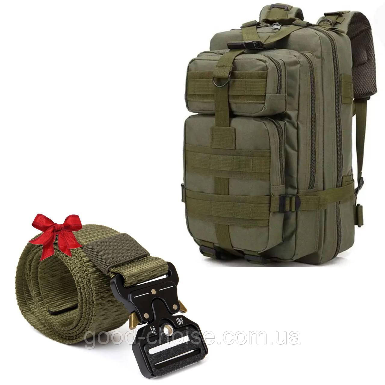 Рюкзак тактичний на 25л M05 + Подарунок Ремінь із пряжкою Tactical Belt / Штурмовий рюкзак