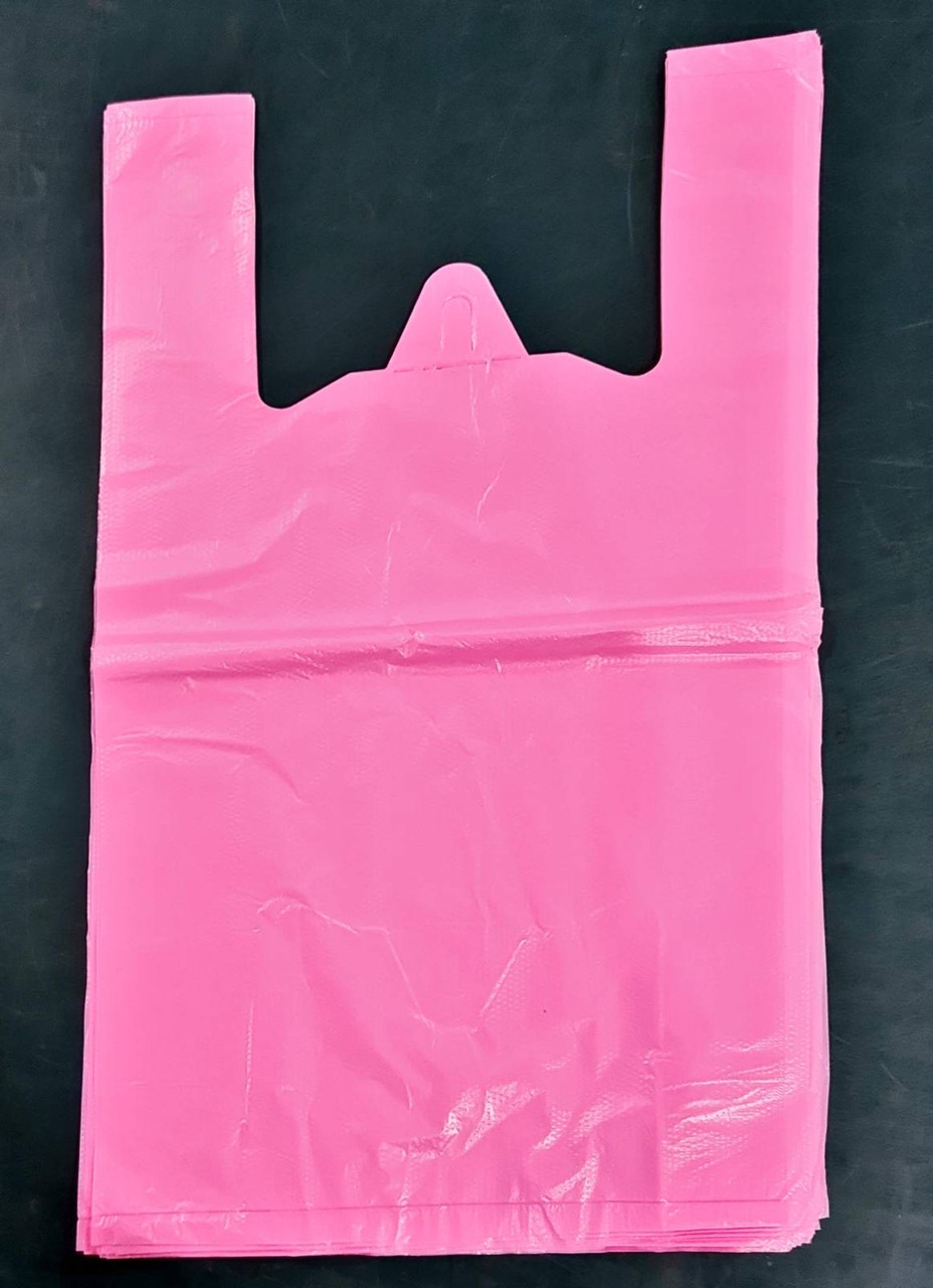 Пакети майка 27*47, фальци по 7 см, рожевого кольору, міцні