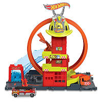Ігровий набір "Супер петля з пожежною станцією" Hot Wheels HKX41