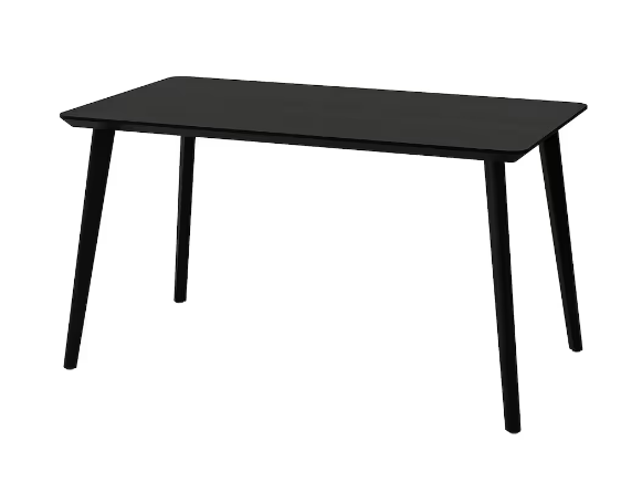 LISABO стіл, чорний,140х78 см, 803.824.39