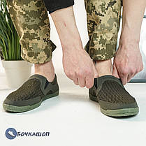 Чоловічі сліпони в сітку колір хакі, фото 6