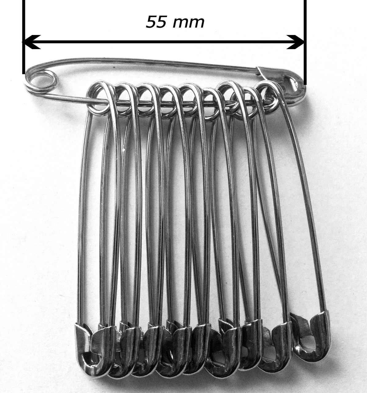 Булавки англійські, калеленна, 55 mm