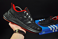 Кроссовки мужские Adidas Climacool Ventania черные с красным, Адидас Климакул текстильные. код KR-21113