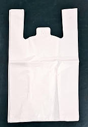 Пакети майка 42х70 см, білий колір, товщина 50 мкм, без малюнка, міцні