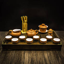 Набір посуду для чайної церемонії "Мусе Гоухо" глазурована руда глина