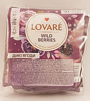 Чай в пакетиках чёрный Ловаре Дикая ягода Lovare Wild Berry 50 шт по 2 г в конверте