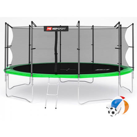 Батут Hop-Sport 16ft (488cm) green з внутрішньою сіткою, фото 2