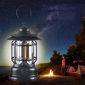 Туристичний акумуляторний ліхтар K20 світлодіодна лампа для дому та кемпінгу у вінтажному стилі