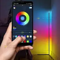 Напольный угловой светодиодный LED торшер Bluetooth 50 см RGB светильник с пультом ДУ