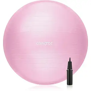 Фітбол 65 діаметр см, рожевого кольору, насос у комплекті для фітнесу, фото 2