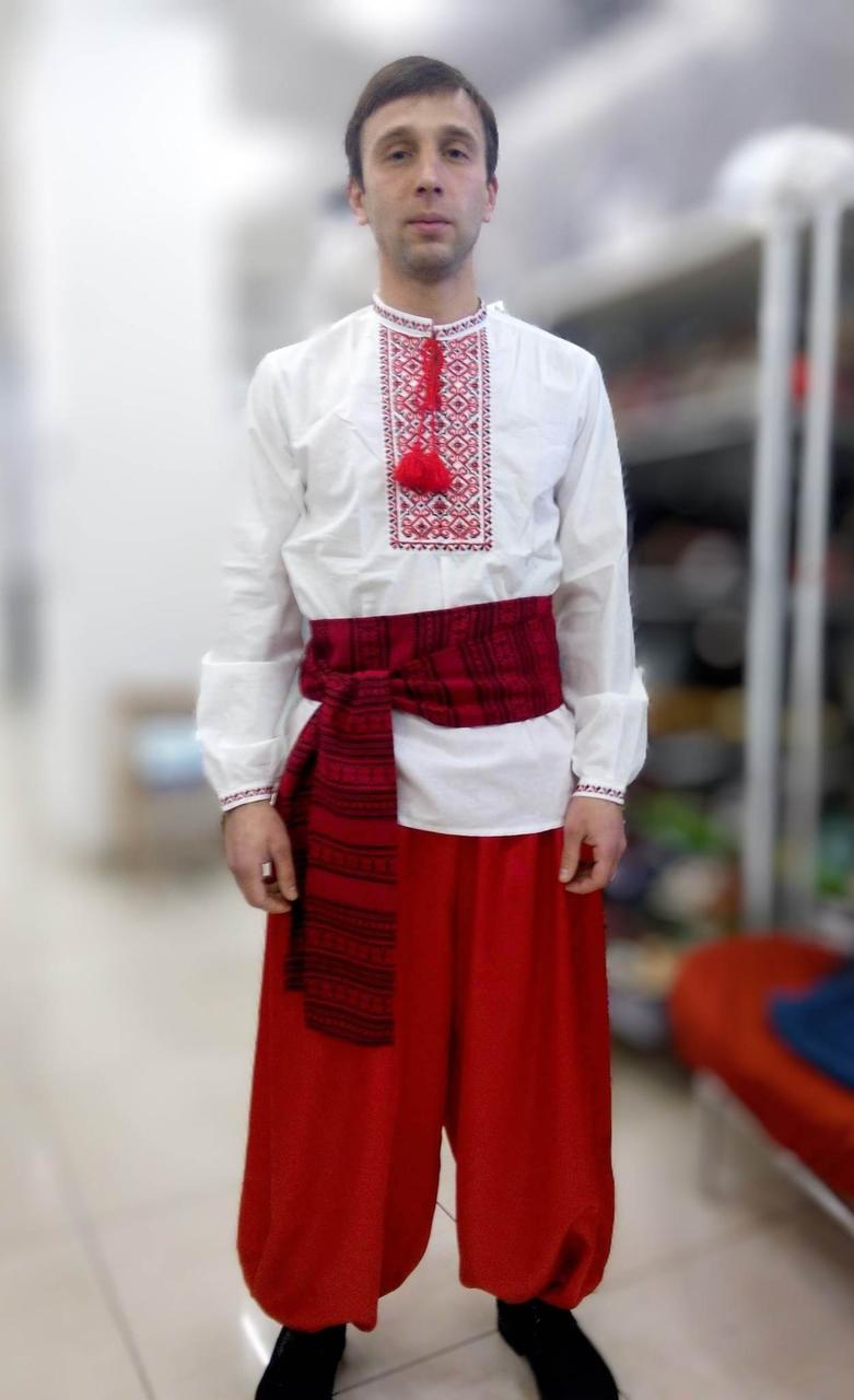 Вишиванка чоловіча "Коловорот" з сорочкової тканини