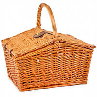 Кошик для пікніка з лози на дві персони коричневий