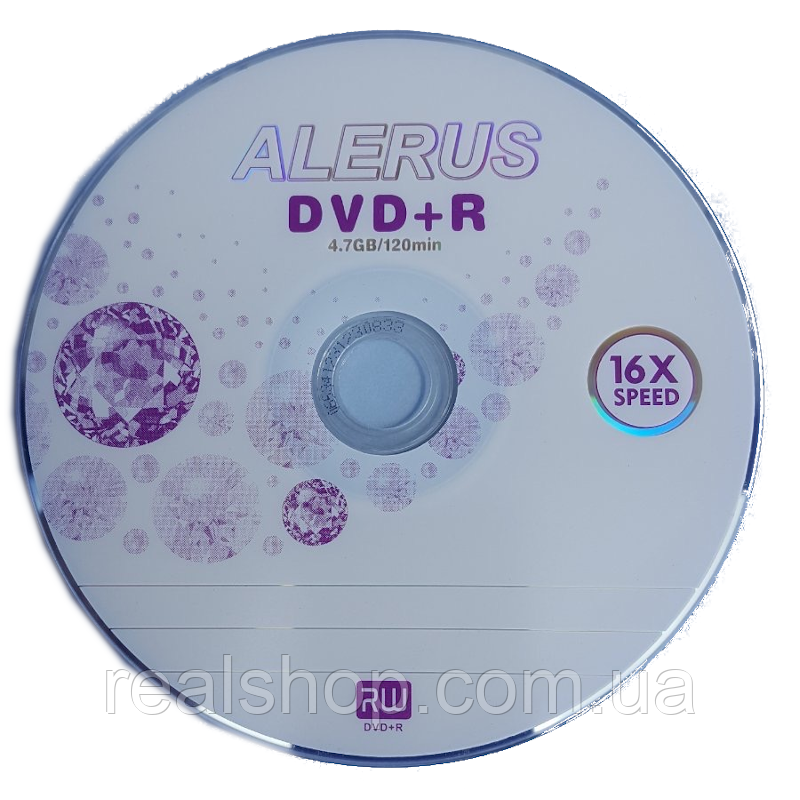 Диски DVD+R ALERUS 4.7GB X16, 50 шт. (ціна за 1 шт.), фото 1
