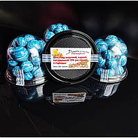 Цукерки Кульки сині з Чорного шоколаду на меду 75% з подрібненими горіхами асорті 250 г