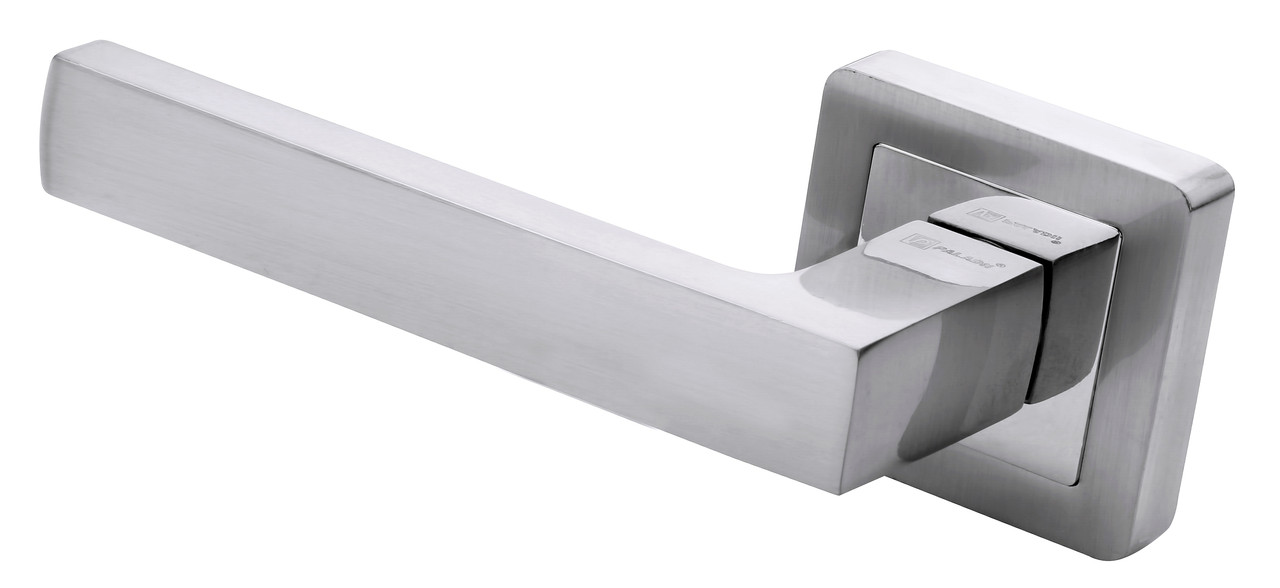 PALADII ручка розет алюміній квадратна AL ЖАНЕТТА SN/CP сатен/хром, фото 1