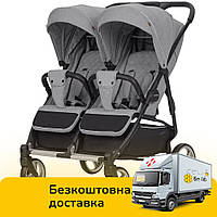 Коляска прогулочная для двойни CARRELLO Connect CRL-5502 Серый