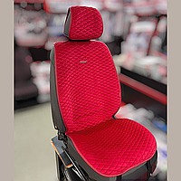 Универсальные накидки на сиденья автомобиля, модель City Красные (комплект на передние сиденья)