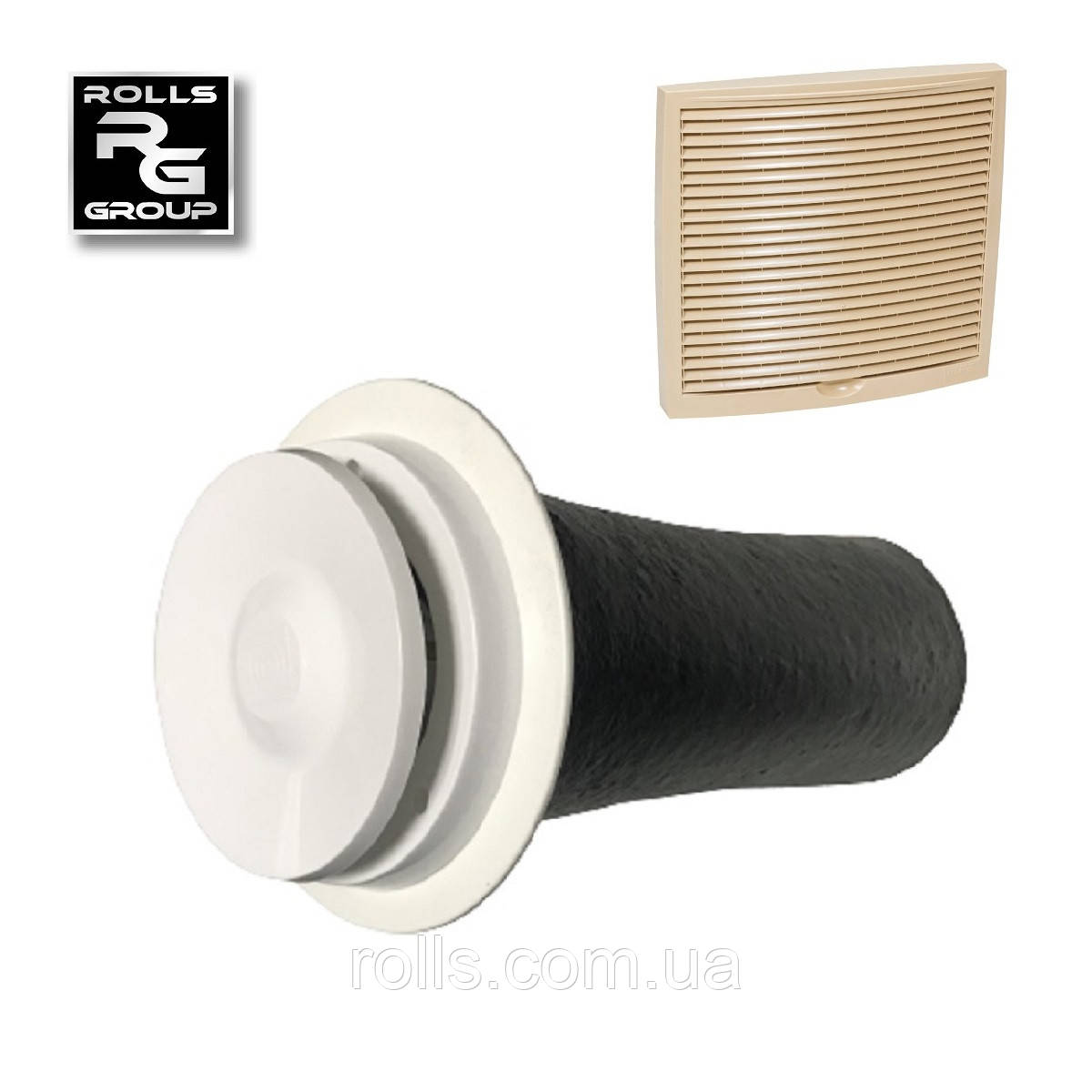 Провітрювач для квартир та будинків з інтенсивним рівнем зовнішнього шуму VELCO VT-100/AV123/RE-105 Бежевий RR30, фото 1