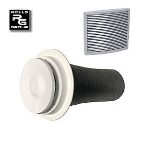 Провітрювач для квартир та будинків з інтенсивним рівнем зовнішнього шуму VELCO VT-100/AV123/RE-105 Світло-сірий