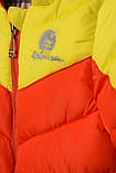 Куртка дитяча демісезон помаранчева - жовта з капюшоном 150236L, фото 4