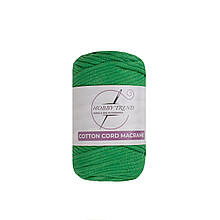 Бавовняний шнур плетений Hobby Trend. Зелений. 250 г, 75 м, 3 мм