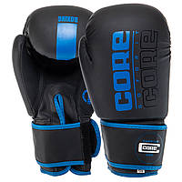 Перчатки боксерские CORE BO-8540 10 унций черный-синий