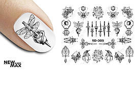 Наліпки для нігтів слайд-дизайн SD-305