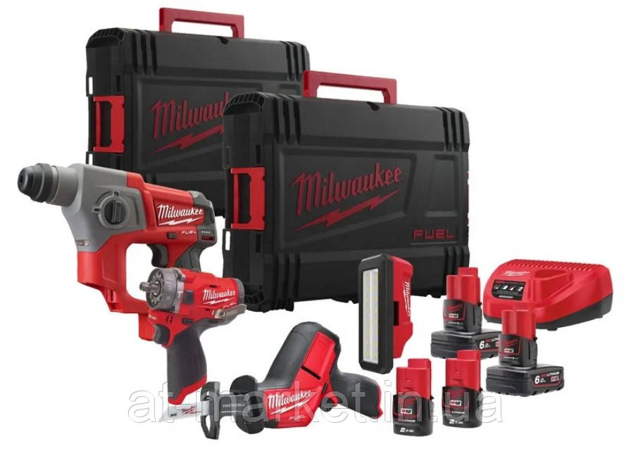 Набір акумуляторних інструментів Milwaukee M12 FPP4C-624PEU FUEL